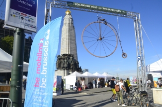 ©Barry Sandland/TIMB - Entrance to Palais Justice and the celebration of 200 years of cycling